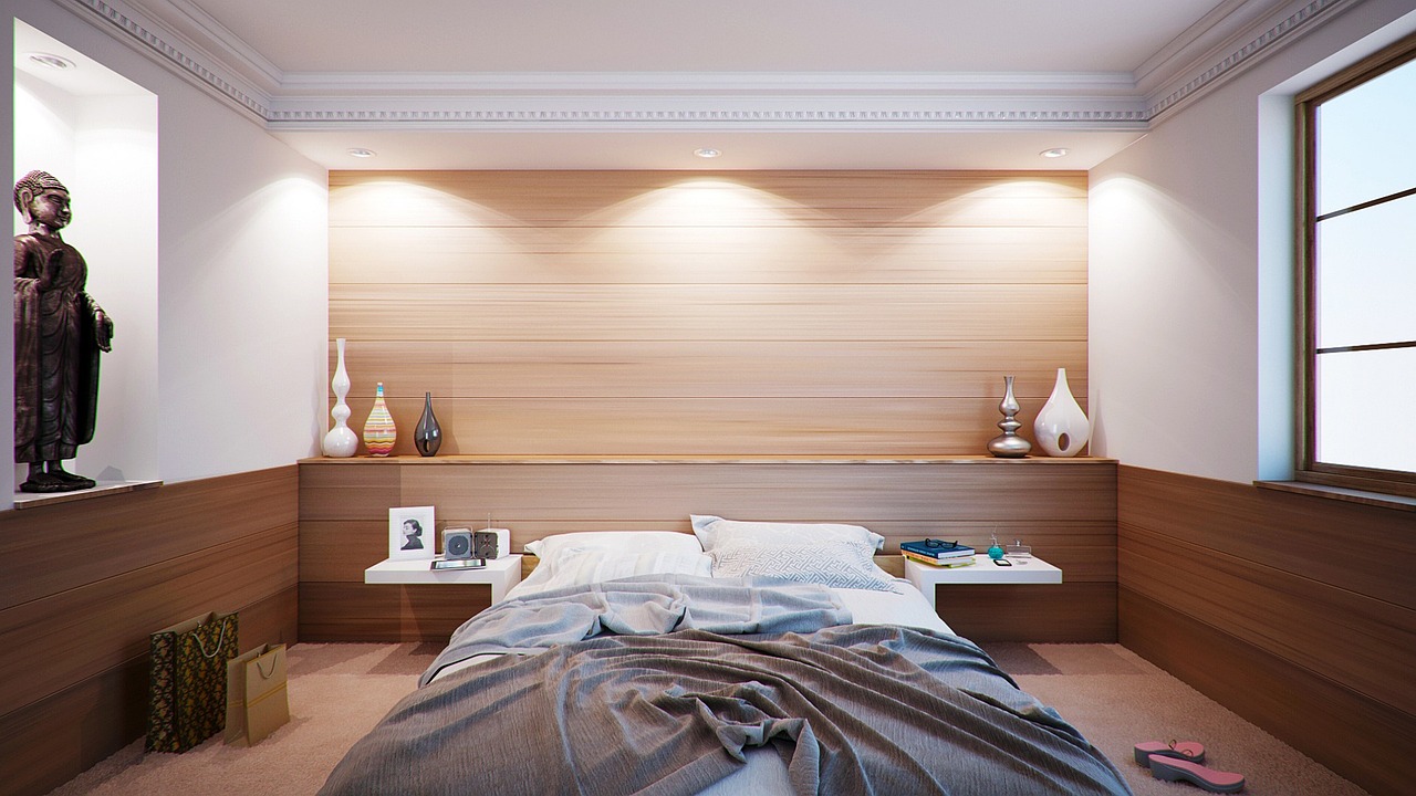 Chambre paisible avec murs vert sauge Chambre paisible avec murs vert sauge